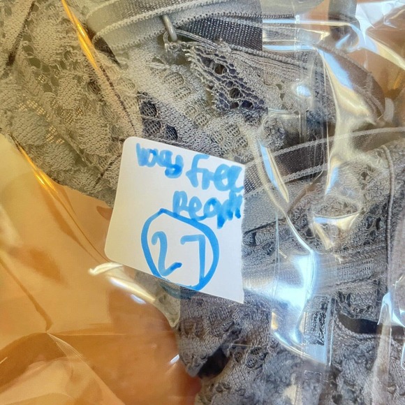 Free People Women's 34B Slow Dance Underwire Bra Gray Grey Lace - Picture 11 of 11